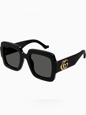 BNIB Authentic Gucci Marmont Double G Oversized Sunglasses GG1547S Black